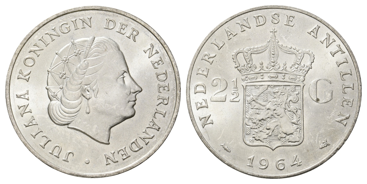  Niederlande;  2 1/2 Gulden 1964   