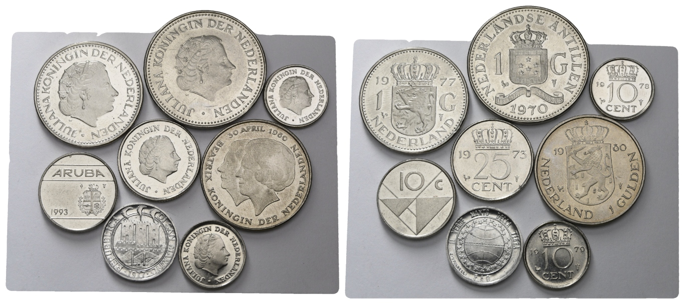  Niederlande; 8 Stück Kleinmünzen   