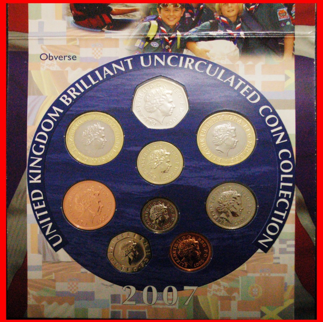  • COMPLETE SET: GREAT BRITAIN ★ BRILLIANT UNCIRCULATED COIN COLLECTION 2007! LOW START ★ NO RESERVE!   