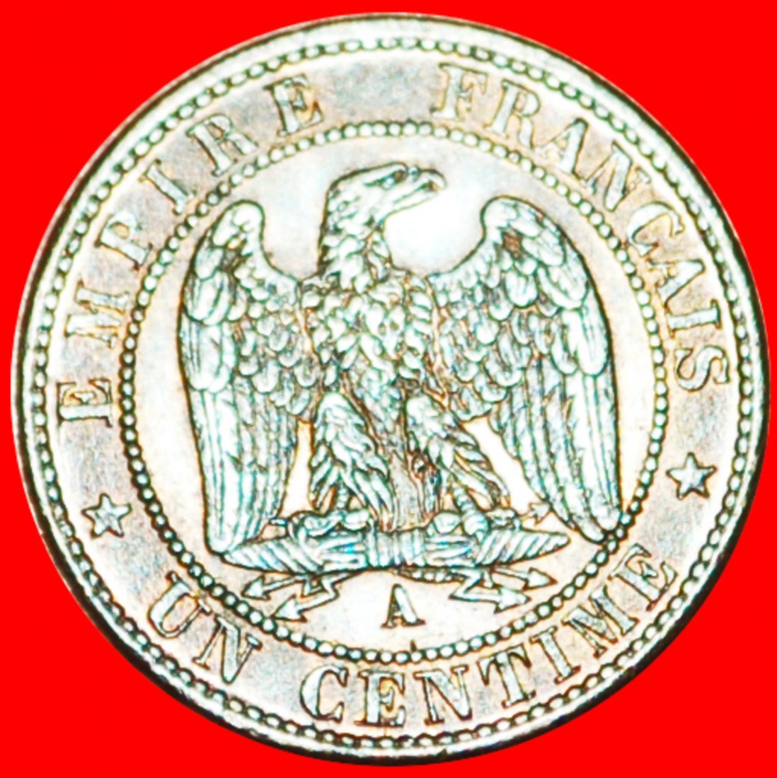  • NAPOLEON III. (1852-1870): FRANKREICH ★ 1 CENTIME 1862A STG STEMPELGLANZ! OHNE VORBEHALT!   