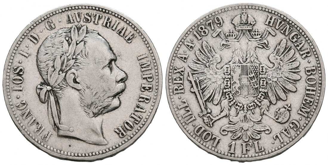 PEUS 5256 Österreich 11,11 g Feinsilber. Franz Joseph I. (1848 - 1916) Forint / Gulden SILBER 1879 A Sehr schön