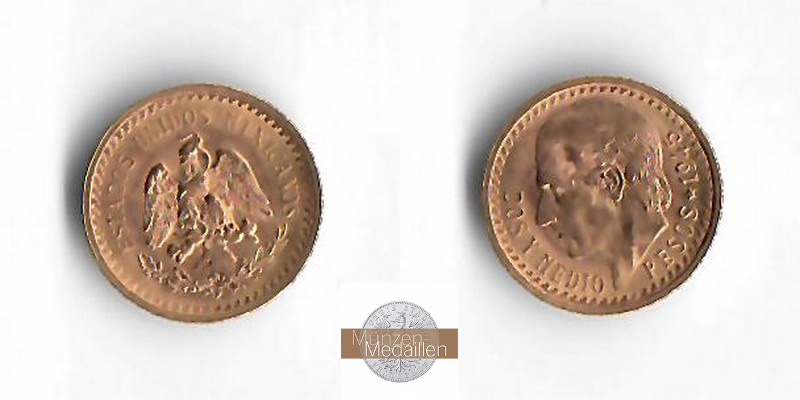 Mexiko  2,5 Pesos MM-Frankfurt Feingold: 1,87g Miguel Hidalgo y Costilla 1945 