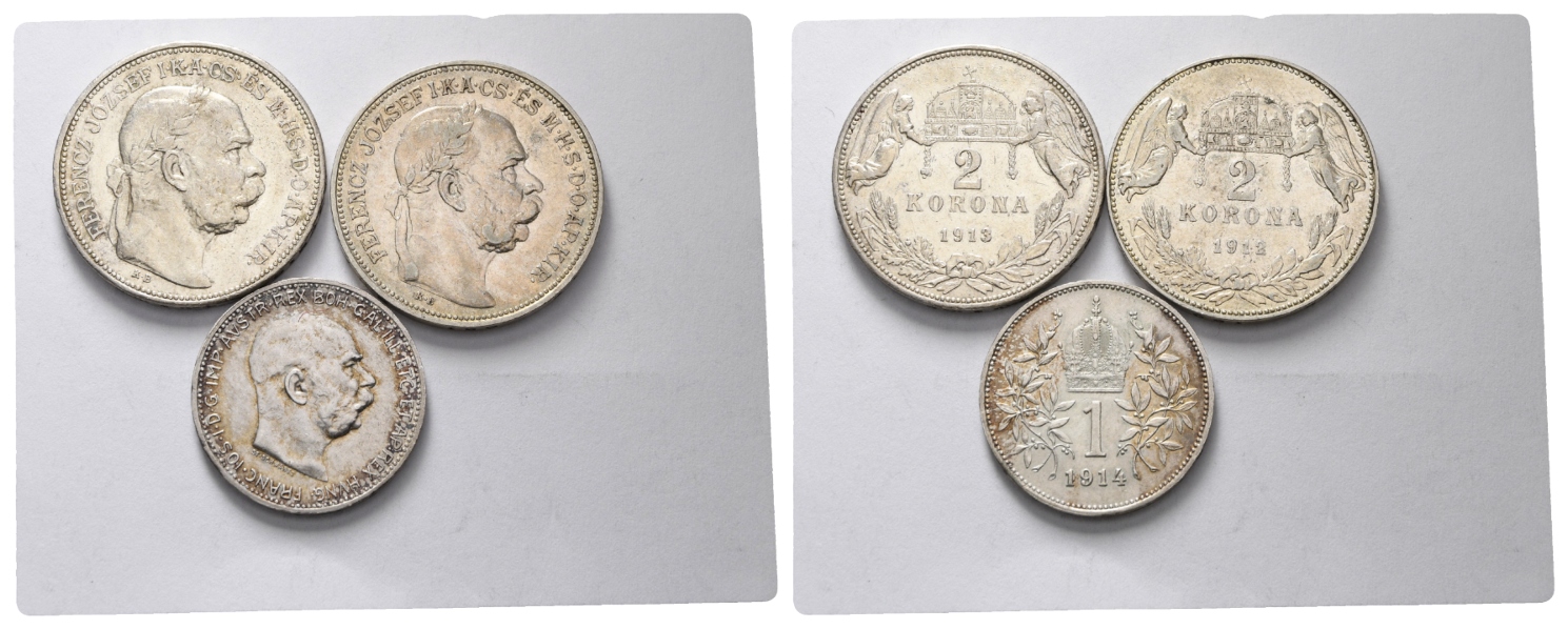  Österreich Ungarn; 3 Stück Kleinmünzen   