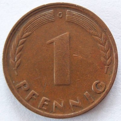  BRD 1 Pfennig 1949 G BANK DEUTSCHER LÄNDER ss   