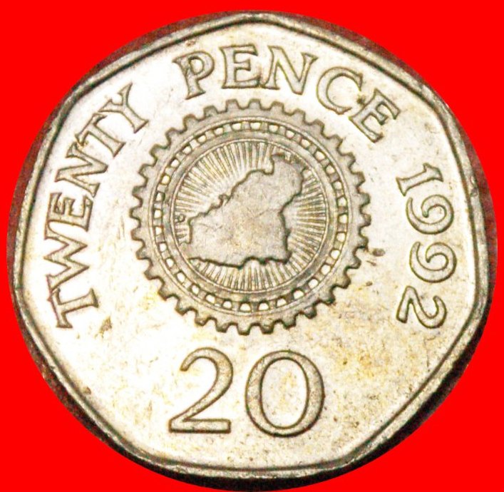 • HEPTAGON: GUERNSEY ★ 20 PENCE 1992! LOW START ★ NO RESERVE!