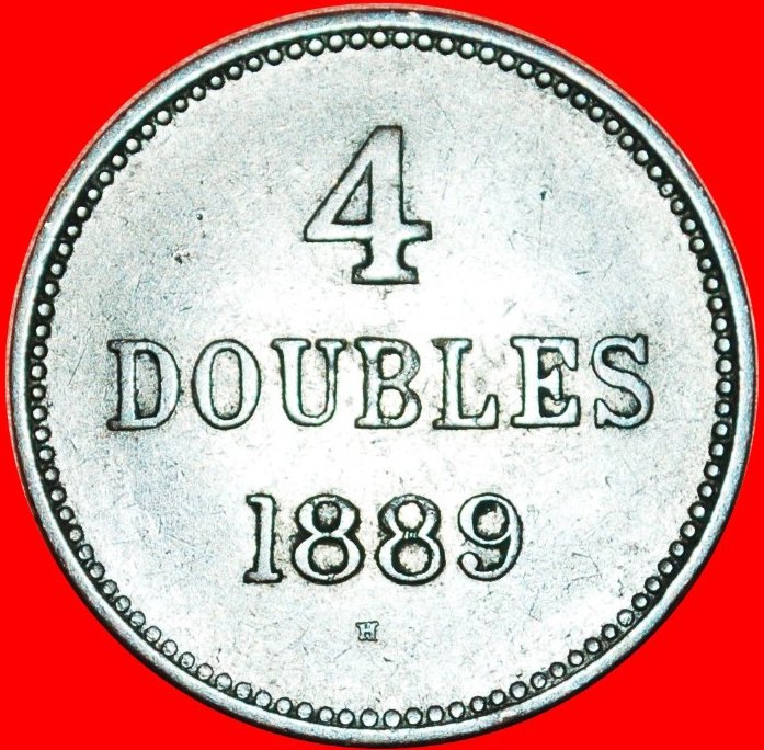 • GROSSBRITANNIEN: GUERNESEY ★ 4 DOUBLES 1889H! GUERNSEY OHNE VORBEHALT!