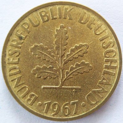  BRD 10 Pfennig 1967 J vz   