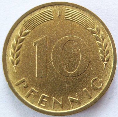  BRD 10 Pfennig 1967 J vz   