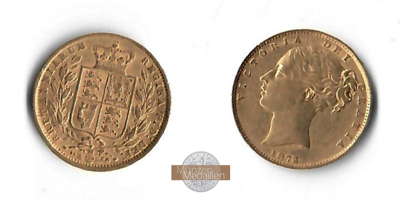 Grossbritannien  Sovereign  1872 M MM-Frankfurt Feingold: 7,32g Victoria 1837-1901  