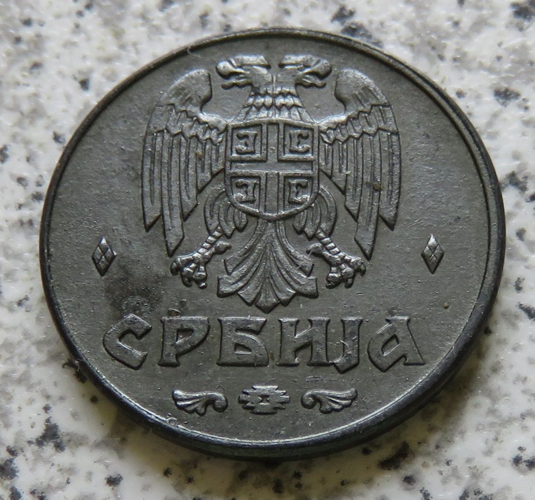  Serbien 1 Dinar 1942, Erhaltung!   