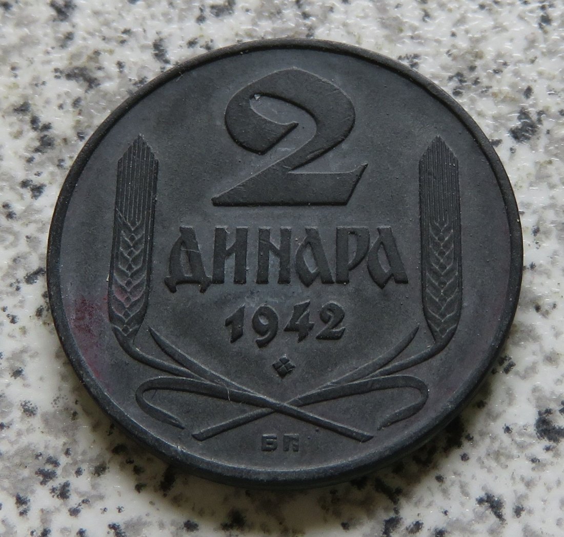  Serbien 2 Dinara 1942   