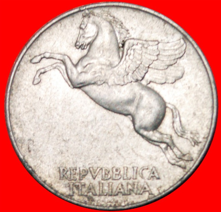 • PEGASUS: ITALY ★ 10 LIRAS 1948R!!! SCARCE! LOW START ★ NO RESERVE!