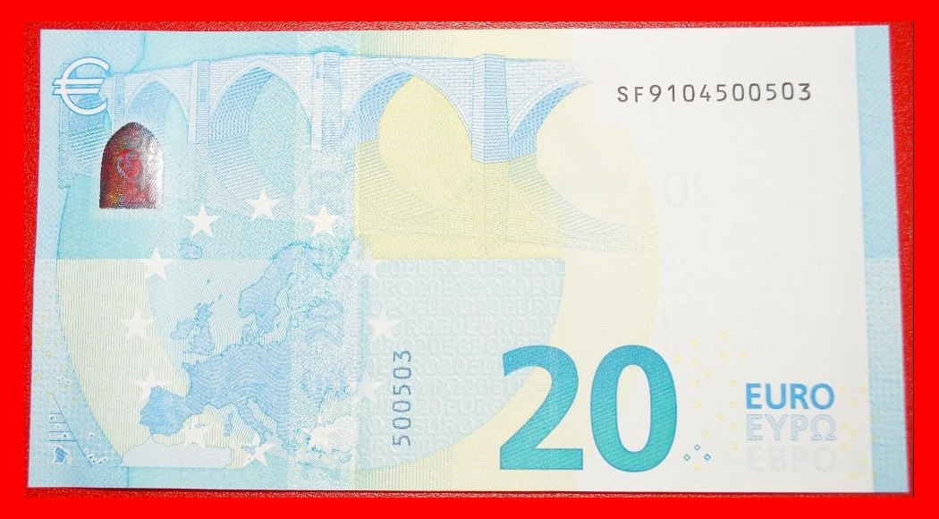  • NEW EUROPE russian TYPE: ITALY ★ 20 EURO 2015 PREFIX SF S003I1! UNC CRISP! LOW START ★ NO RESERVE!   