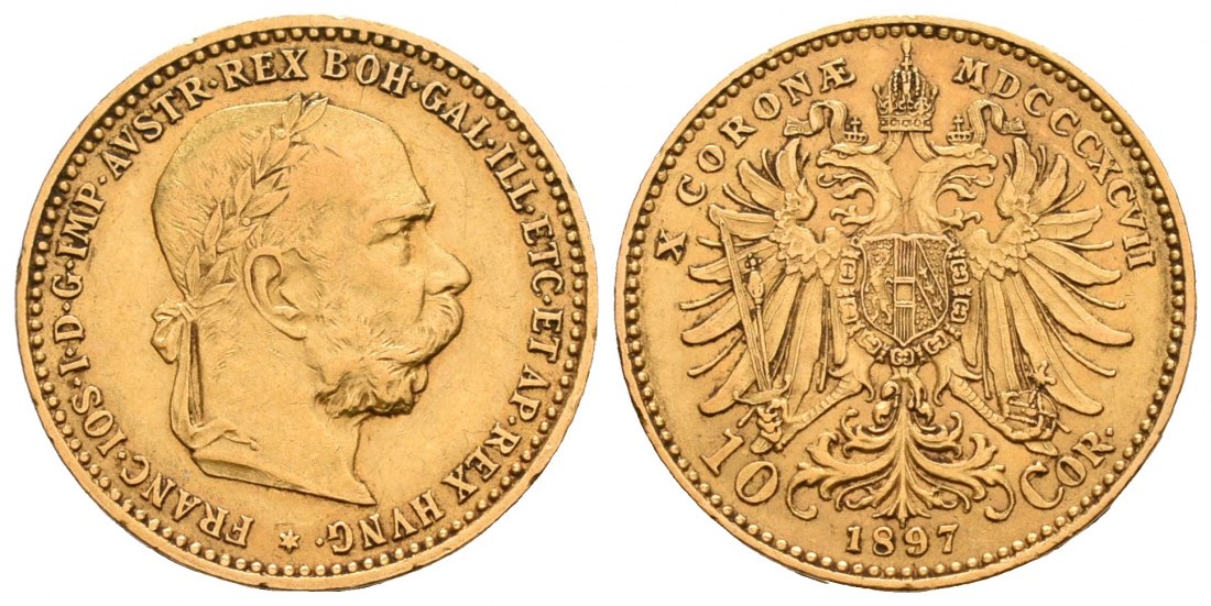 PEUS 5335 Österreich 3,05 g Feingold. Franz Joseph I. (1848 - 1916) 10 Kronen GOLD 1897 Sehr schön