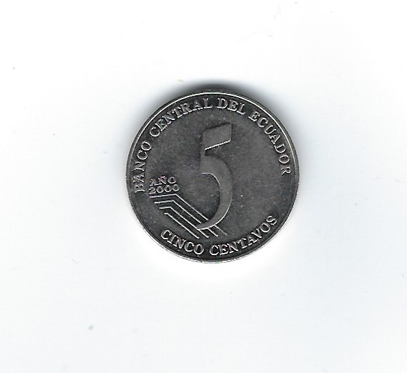  Ecuador 5 Centavos 2000   