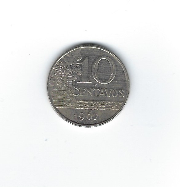  Brasilien 10 Centavos 1967   