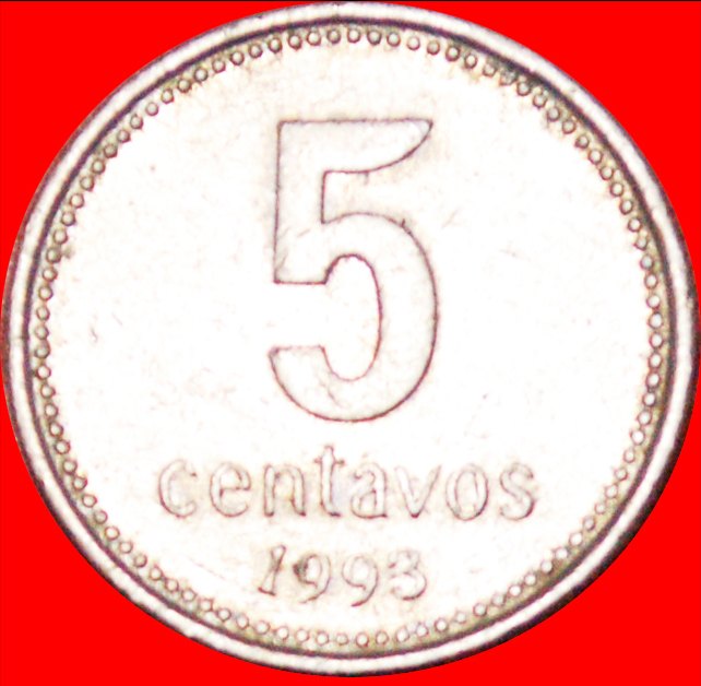  • GROSSBRITANNIEN: ARGENTINIEN ★ 5 CENTAVOS 1993! OHNE VORBEHALT!   