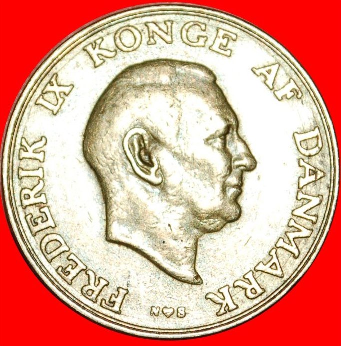 * NEU TYP (1947-1960): DÄNEMARK★1 KRONE 1947! UNGEWÖHNLICH! FREDERIK IX. (1899-1972) OHNE VORBEHALT!