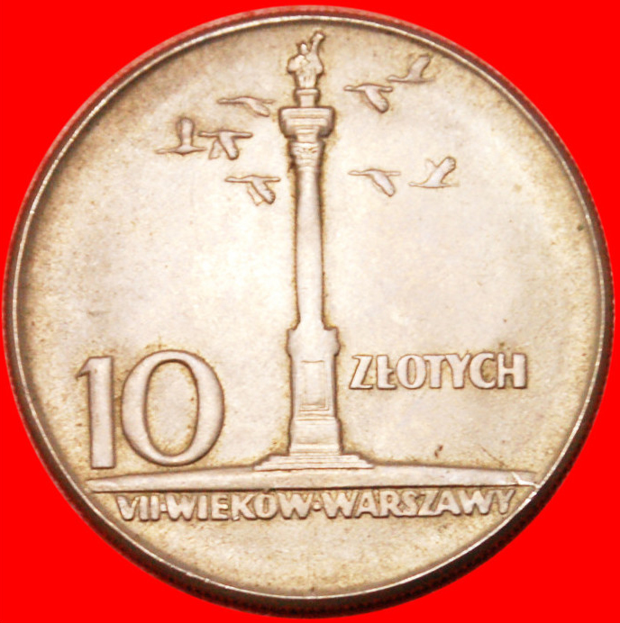  * GROSSE (!!!) (NICHT KLEINE) SÄULE★ POLEN ★ 10 ZLOTY 1965! OHNE VORBEHALT!   