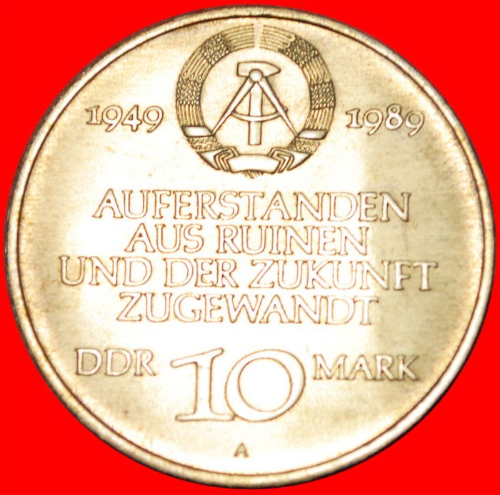  * 10 Mark 1989 ** - (40th Anniversary - German Government) - RDA GDR DDR LOW START★ NO RESERVE!   