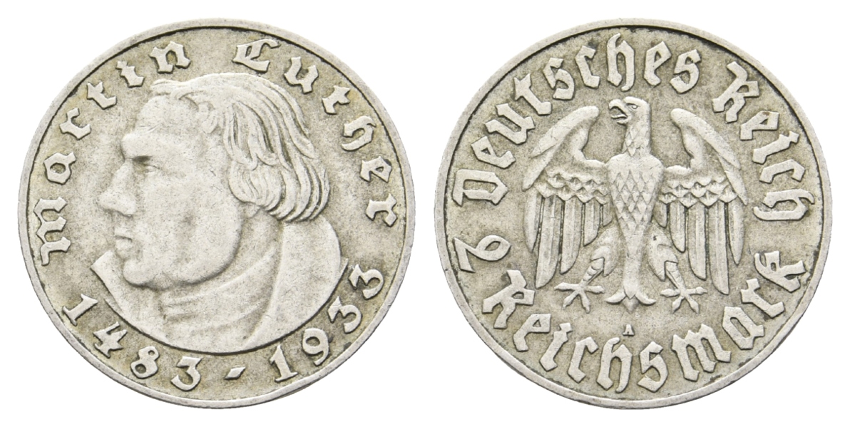  Drittes Reich, 2 Reichsmark 1933   