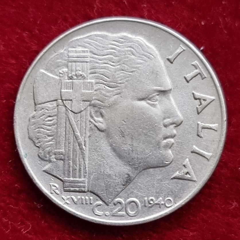 12626(11) 20 Centesimi (Italien / magnetisch) 1940 in ss-vz ....................... von Berlin_coins