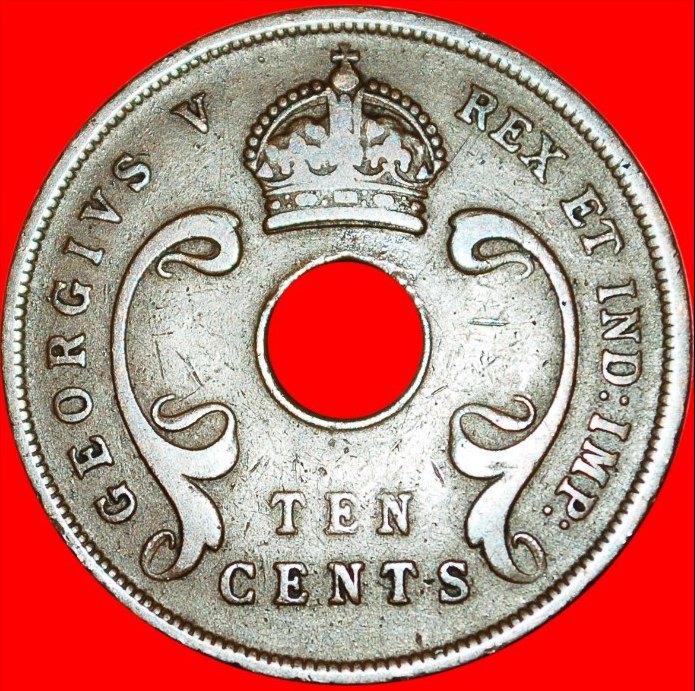  • GROSSBRITANNIEN: OSTAFRIKA ★ 10 CENTS 1922! Georg V. (1911-1936) OHNE VORBEHALT!   