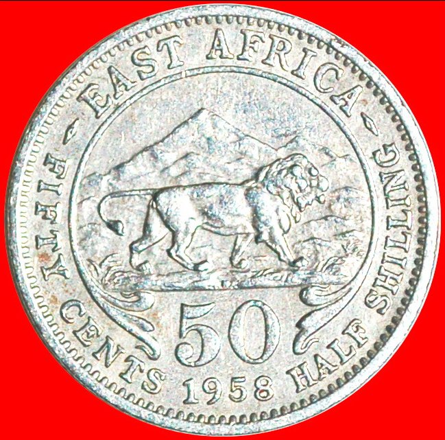  • GREAT BRITAIN: EAST AFRICA ★ 50 CENTS 1958KHN UNCOMMON! LOW START★ NO RESERVE!   