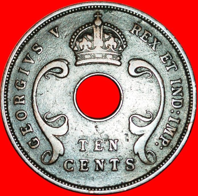  • GROSSBRITANNIEN: OSTAFRIKA ★ 10 CENTS 1923! Georg V. (1911-1936) OHNE VORBEHALT!   