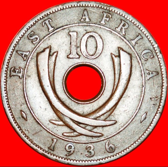  • GREAT BRITAIN: EAST AFRICA ★ 10 CENTS 1936KN! EDWARD VIII LOW START★ NO RESERVE!   