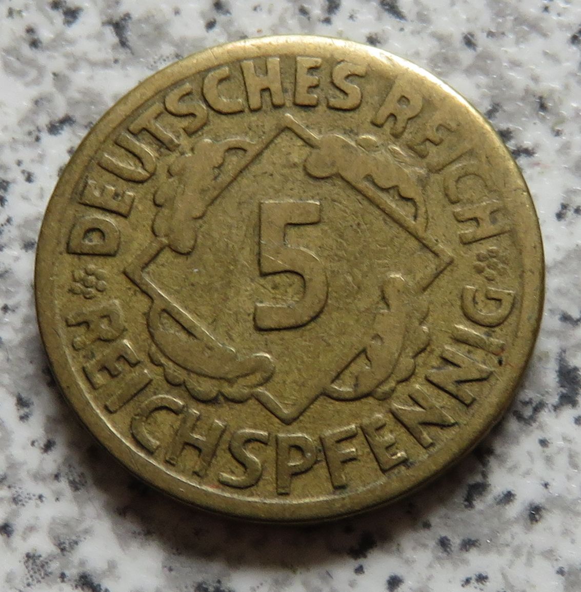  Weimar 5 Reichspfennig 1924 G   