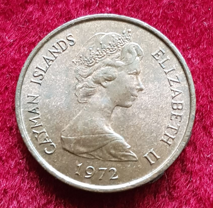  10487(13) 1 Cent (Cayman Islands) 1972 in UNC mit Prägefehler .................... von Berlin_coins   
