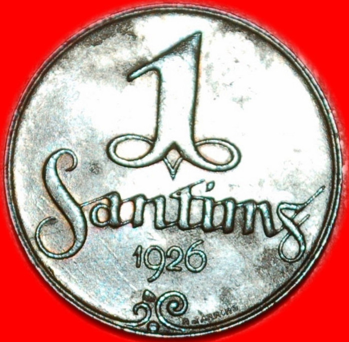  * MONSTERS★ latvia (ex. USSR, russia) ★ 1 SANTIM 1926! LOW START ★ NO RESERVE!   