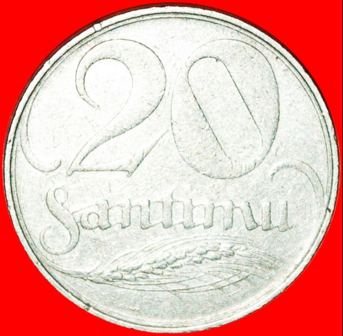  * WHEAT SPRIGS: latvia (ex. USSR, russia) ★ 20 SANTIMES 1922! LOW START ★ NO RESERVE!   