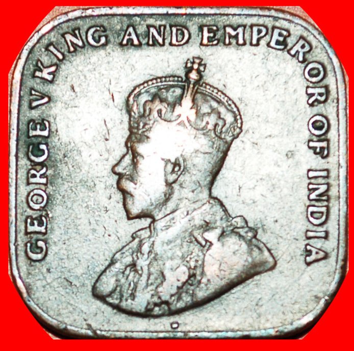  * VIERECKIG (1919-1926): STRAITS SETTLEMENTS ★ 1 CENT 1926! GEORG V. (1911-1936)! OHNE VORBEHALT!   