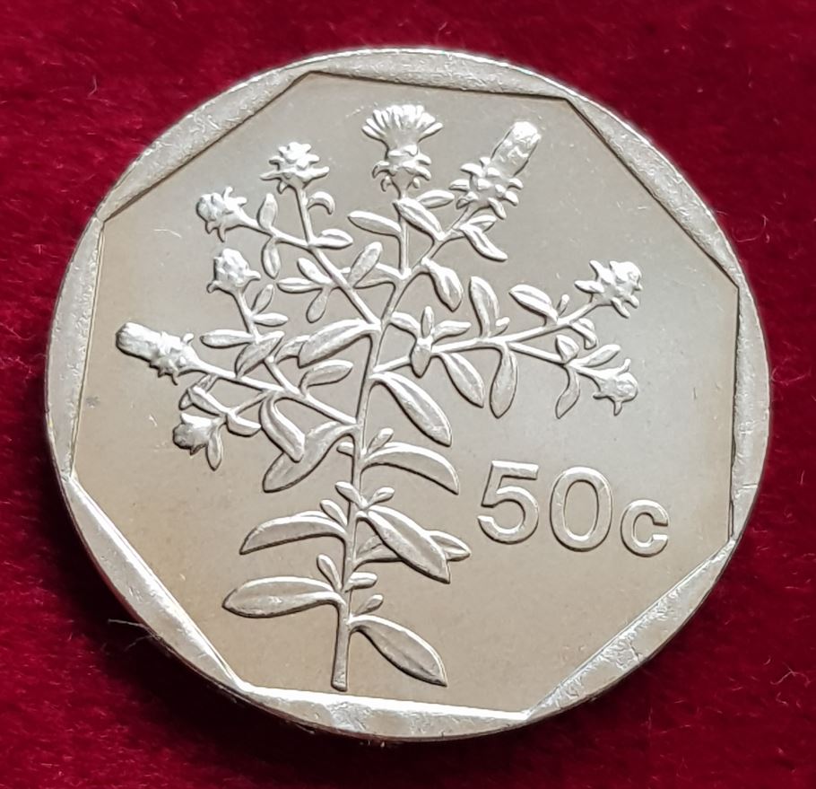 14345(3) 50 Cents (Malta / Flohkraut) 1998 in UNC ................................. von Berlin_coins