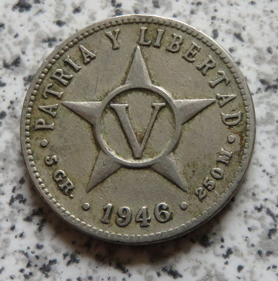  Cuba 5 Centavos 1946 (2)   