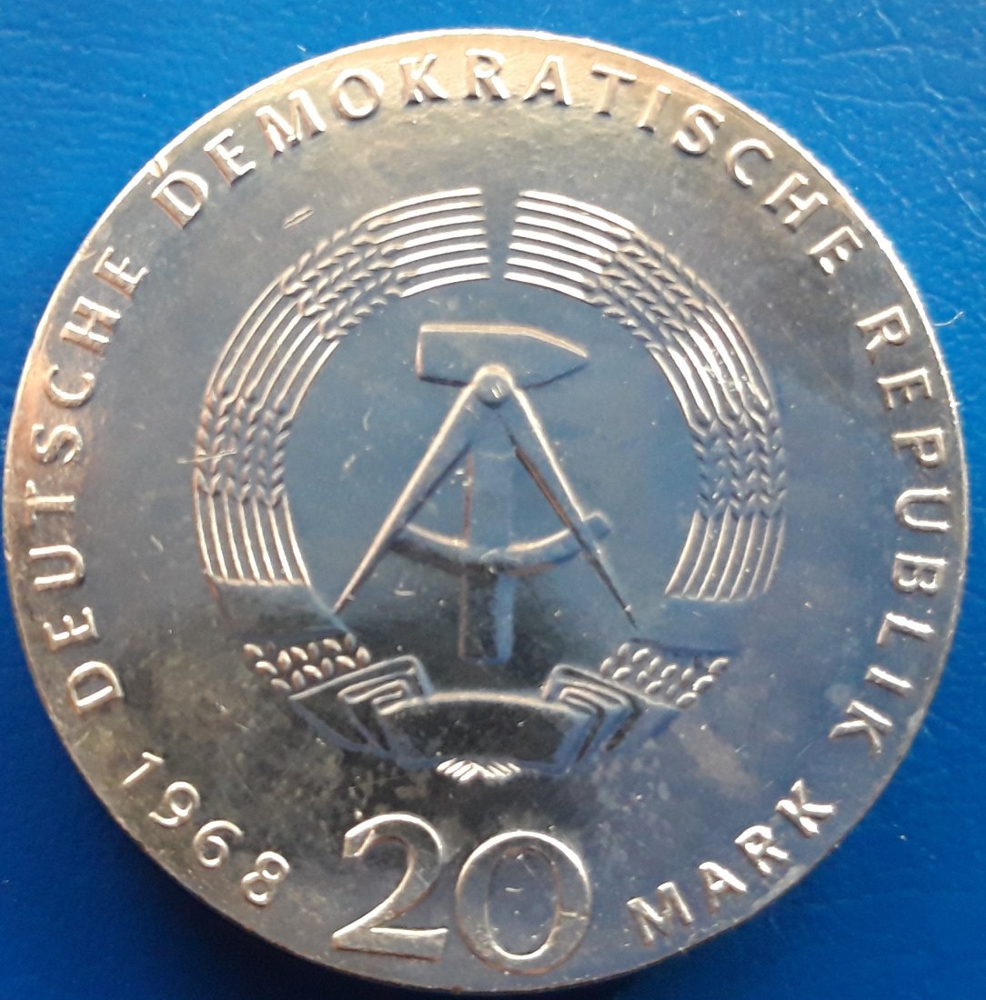 DDR Karl Marx 20 Mark 1968 stgl.