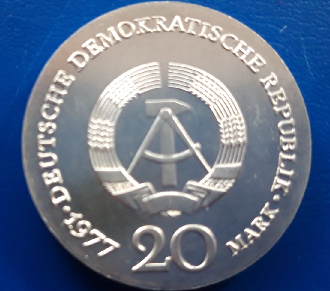 DDR Friedrich Gauss 20 Mark 1977 stgl.