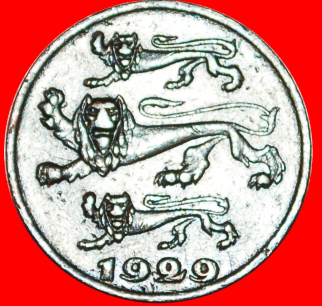  • 3 LIONS: estonia (ex. the USSR, russia) ★ 1 CENT 1929! LOW START ★ NO RESERVE!   