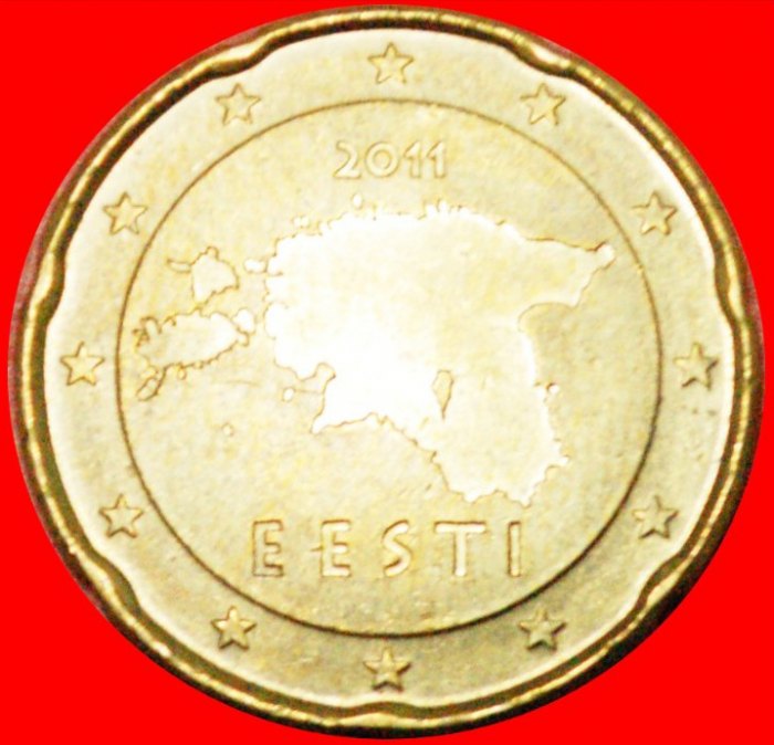  • SPANISH FLOWER: estonia (ex. the USSR, russia)★20 EURO CENT 2011 NORDIC GOLD★LOW START★NO RESERVE!   