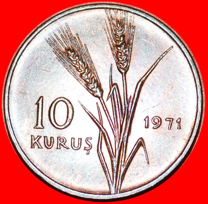  * Ataturk (1923-1938) on tractor ★ TURKEY 10 KURUS 1971★ FAO! LOW START ★ NO RESERVE!   