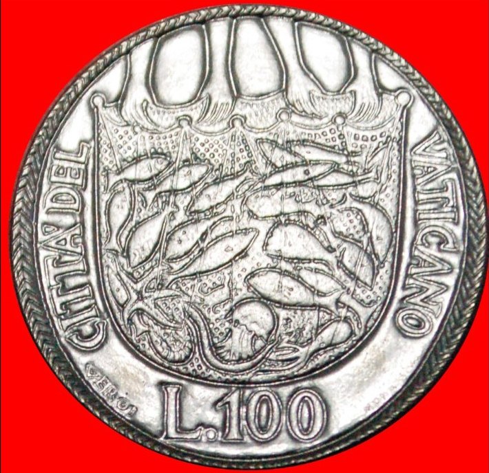  • FISCH: VATIKAN ★ 100 LIRE 1975 STG STEMPELGLANZ! OHNE VORBEHALT!   