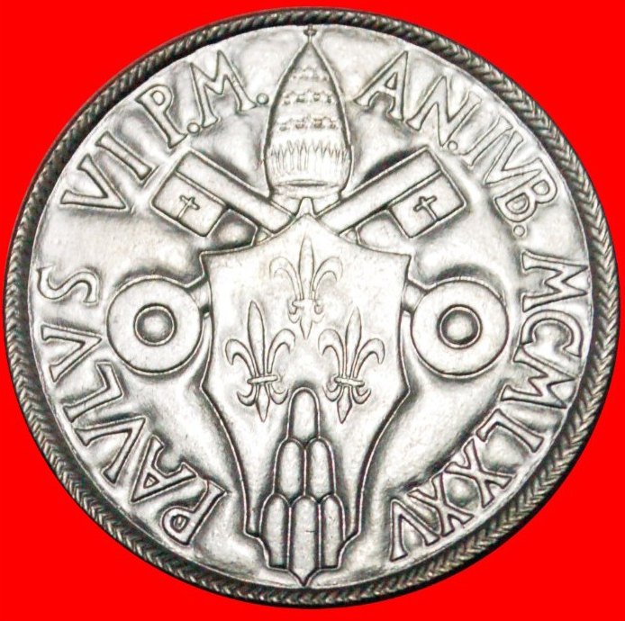  Ⰶ FISH: VATICAN★ 100 LIRAS 1975 UNC MINT LUSTRE! PAUL IV (1963-1978) LOW START ★ NO RESERVE!   