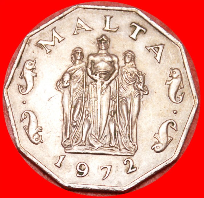  * GROSSES BELAGERUNGS-DENKMAL 1565★MALTA★ 50 CENTS 1972! OHNE VORBEHALT!   