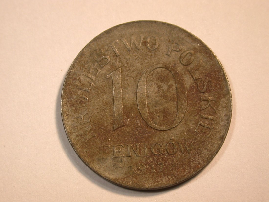 F10 10 Fenigow 1917 in ss/ss+ Originalbilder