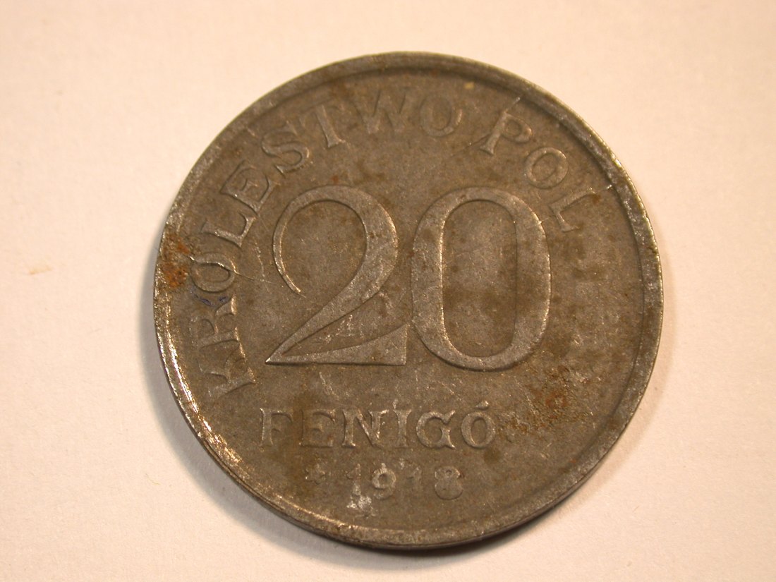 F10 20 Fenigow 1918 in ss+/ss-vz Originalbilder