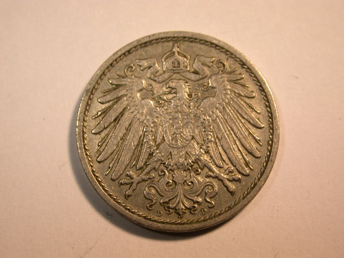  F10  KR  10 Pfennig 1915 D in ss-vz   Originalbilder   
