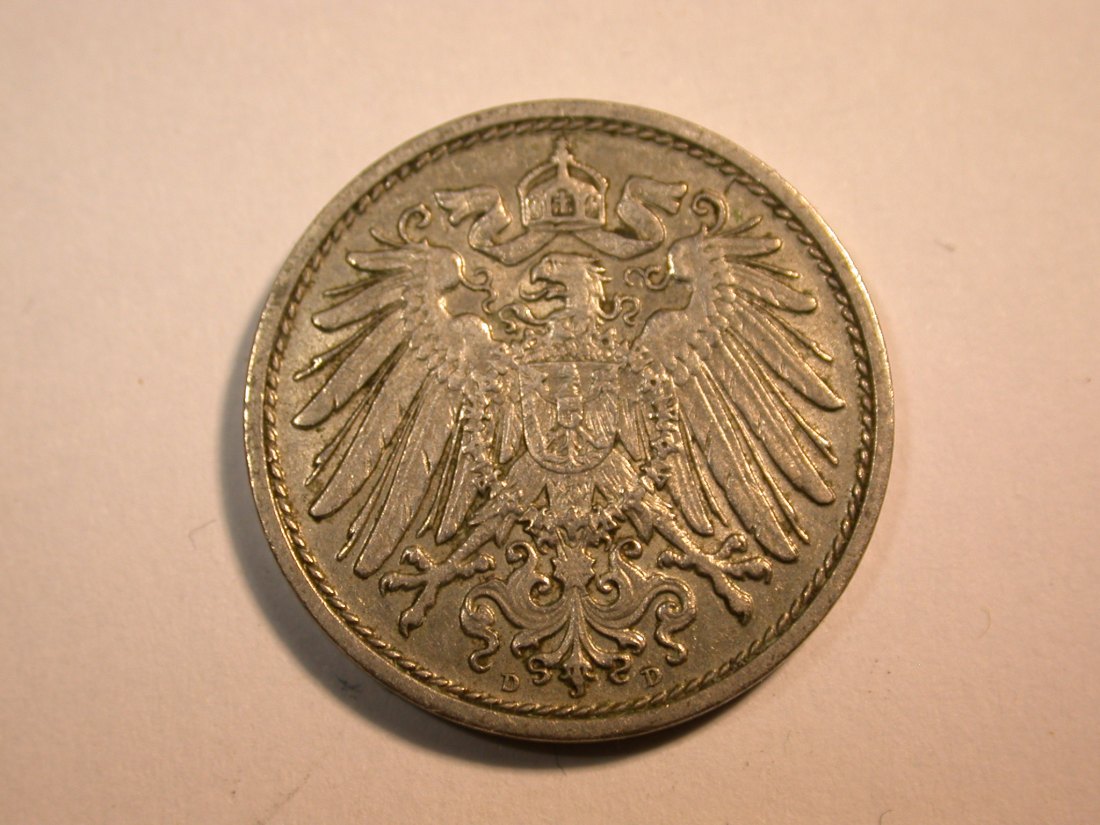  F10  KR  10 Pfennig 1915 D in ss-vz   Originalbilder   