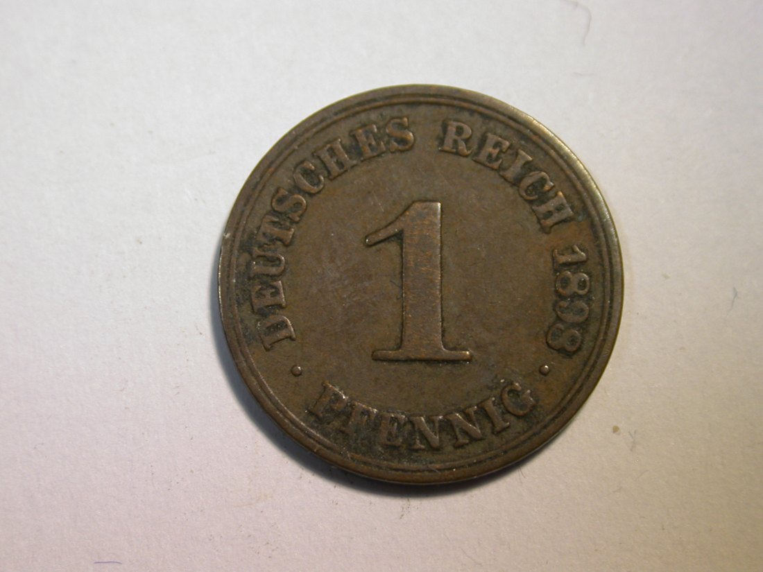  F10  KR  1 Pfennig 1898 A in ss    Originalbilder   